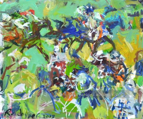 courses de chevaux 04 impressionniste Peintures à l'huile